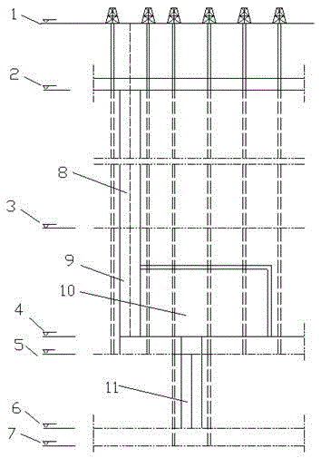 Water prevention and control process in construction of metallurgical underground mining ore pass fragmenting system