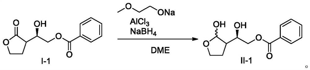 Preparation method for reducing lactone into hemiacetal