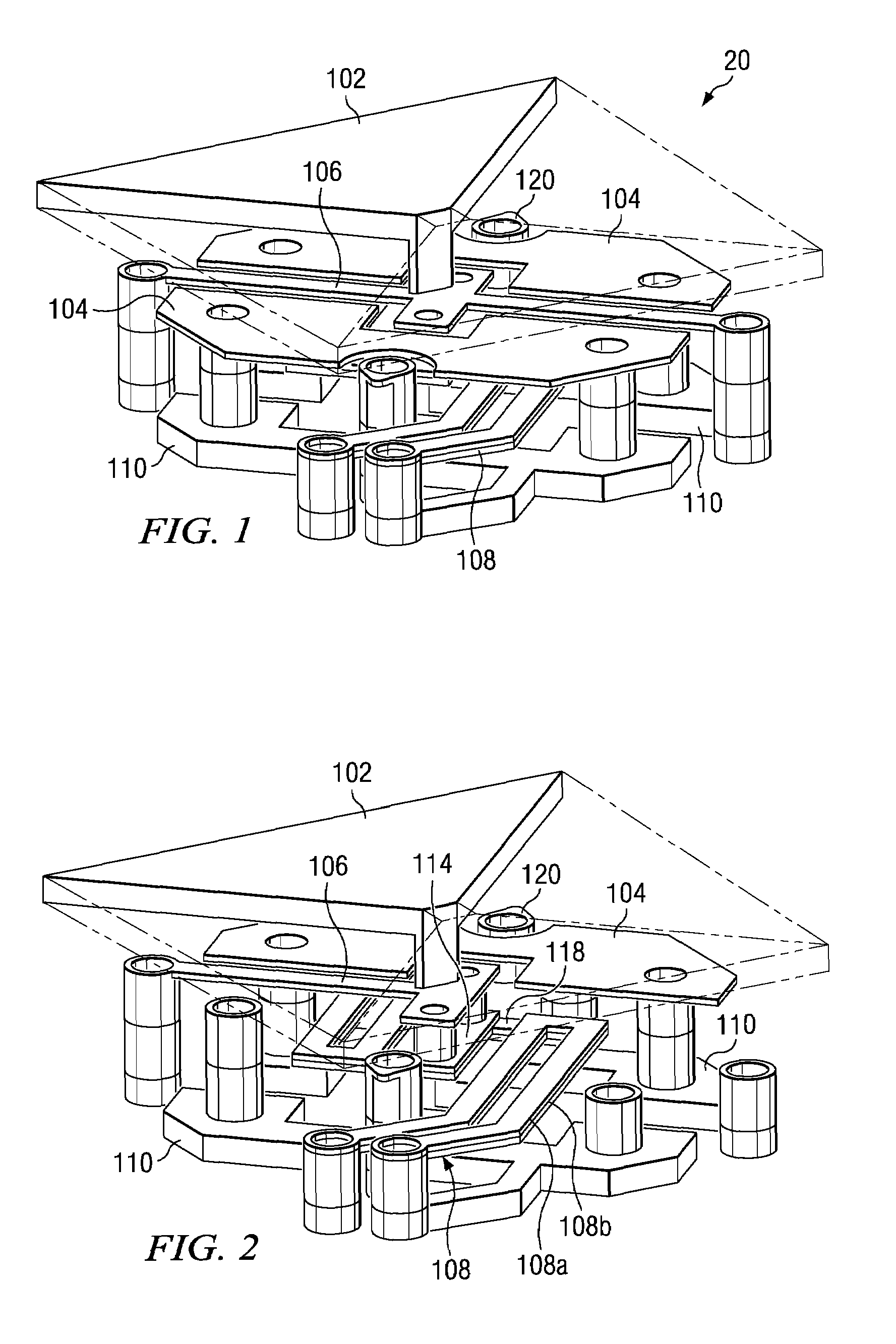 Micromirror system with electrothermal actuator mechanism