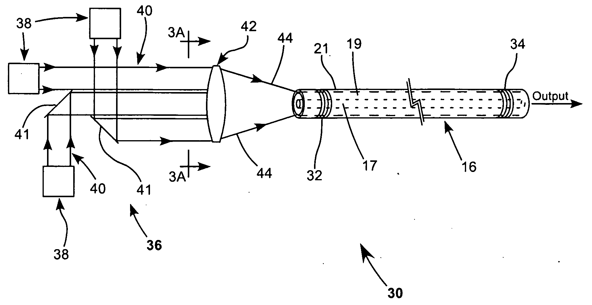 Ops-laser pumped fiber-laser