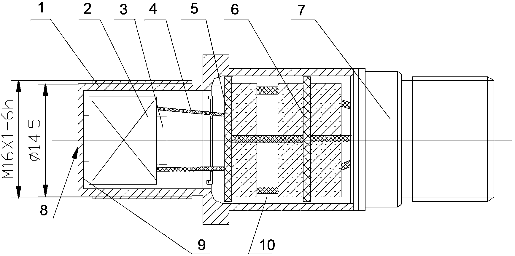 Integrated type miniaturized round proximity switch