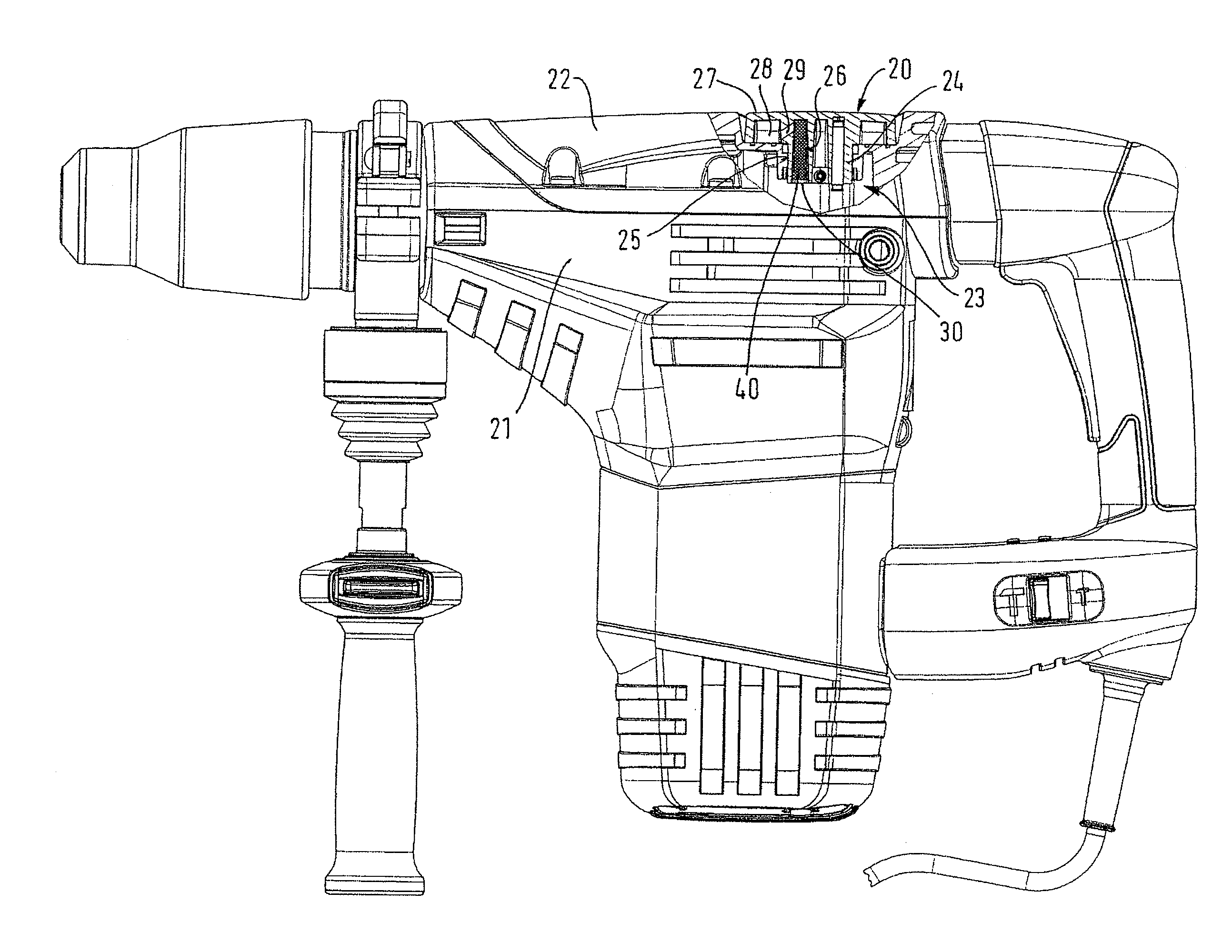 Power tool having a transmission vent