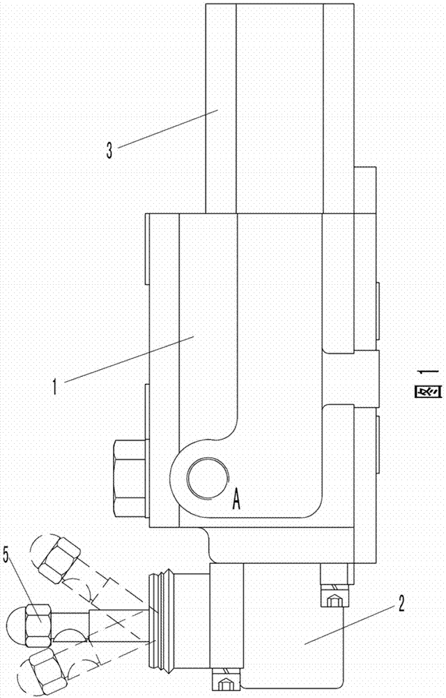 Tractor distributor with balancing guide rod