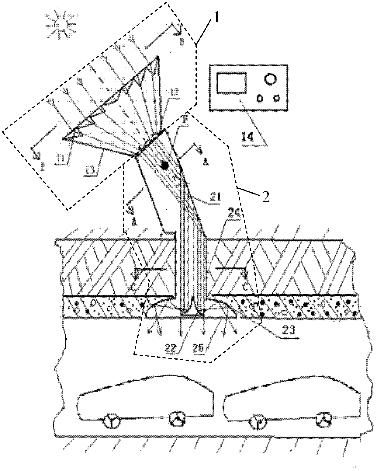 Sunlight conveyor for direct illumination of basement