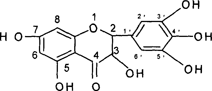 Extraction of dihydromyricetin from microwave and composition thereof