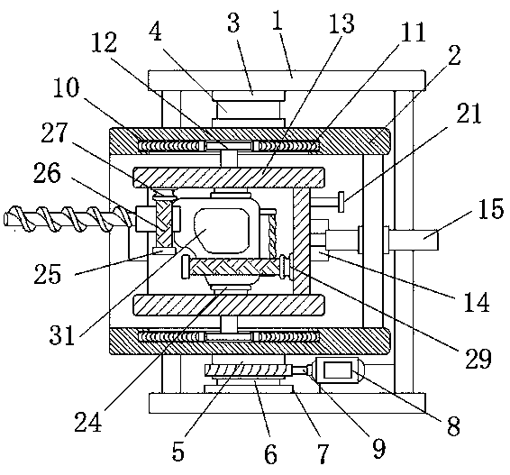 Angle adjusting device related to electric hammer drill tool