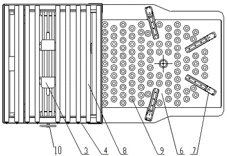 Double-station self-centering tire blank storer of novel vulcanizing machine