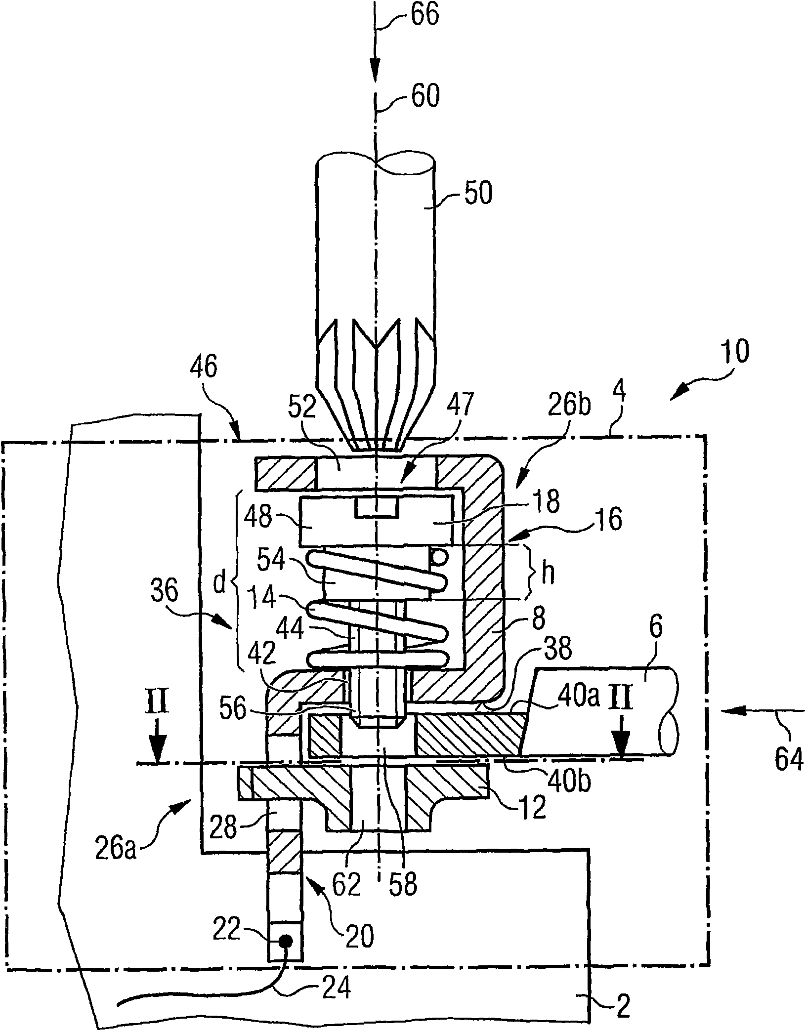 Terminal point for connecting a ring terminal to an electrical device