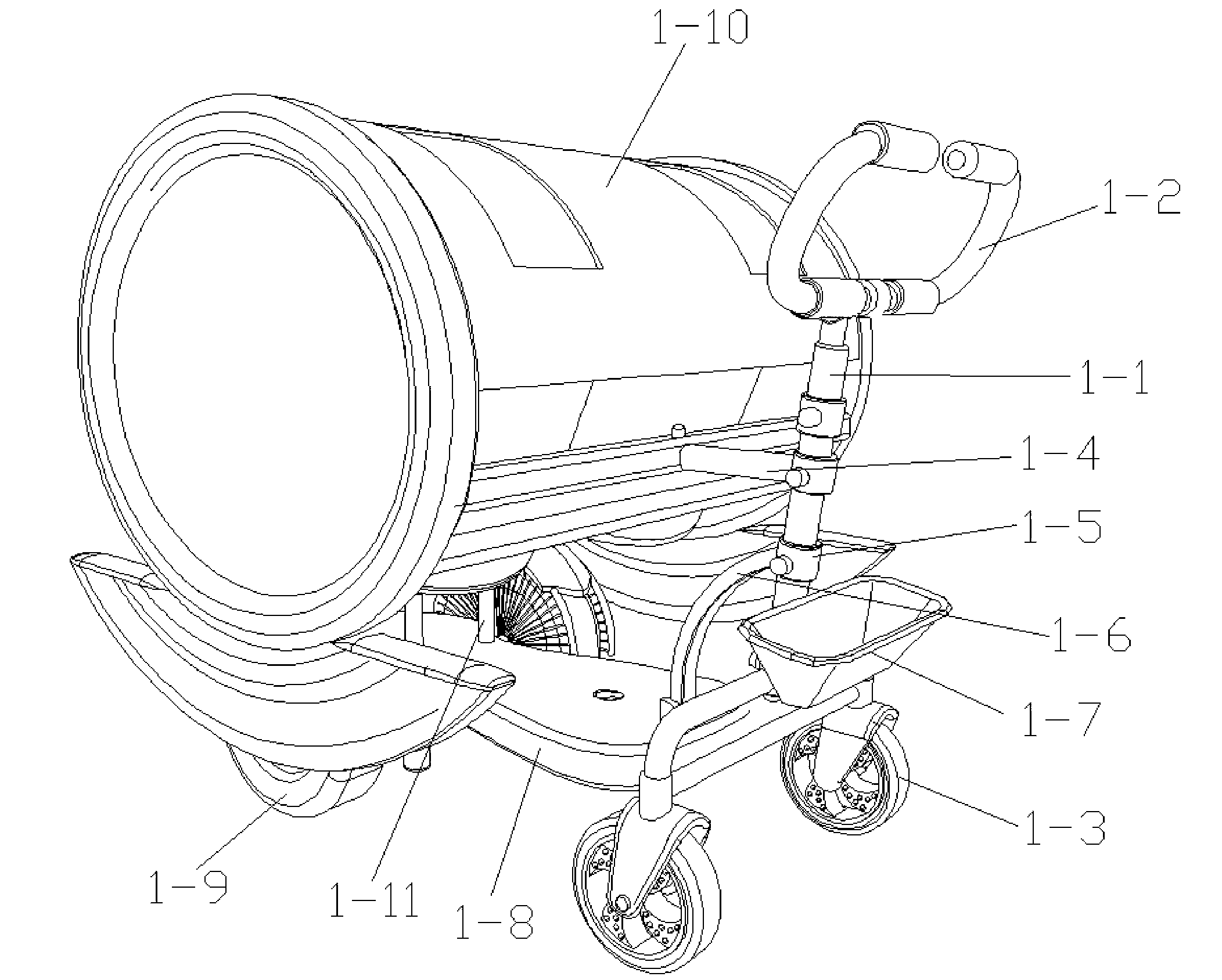 Detachable combined stroller