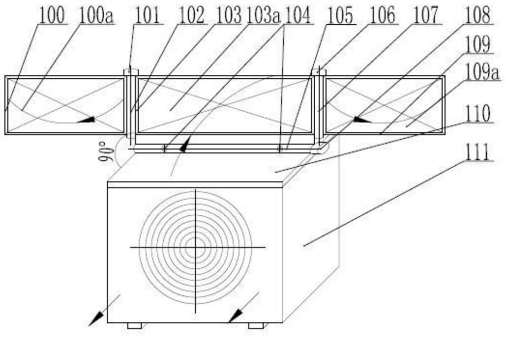 A solar air conditioner outdoor unit and battery panel connection device