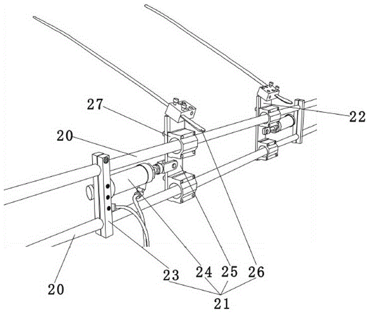 Stretching device for garment ironing machine