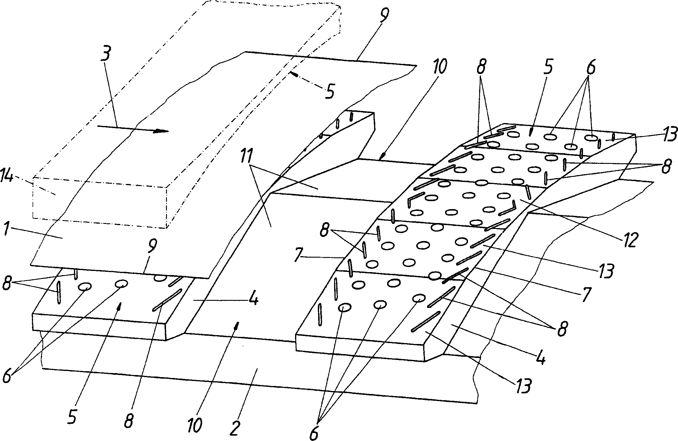 Device for guiding metal strip on gas cushion