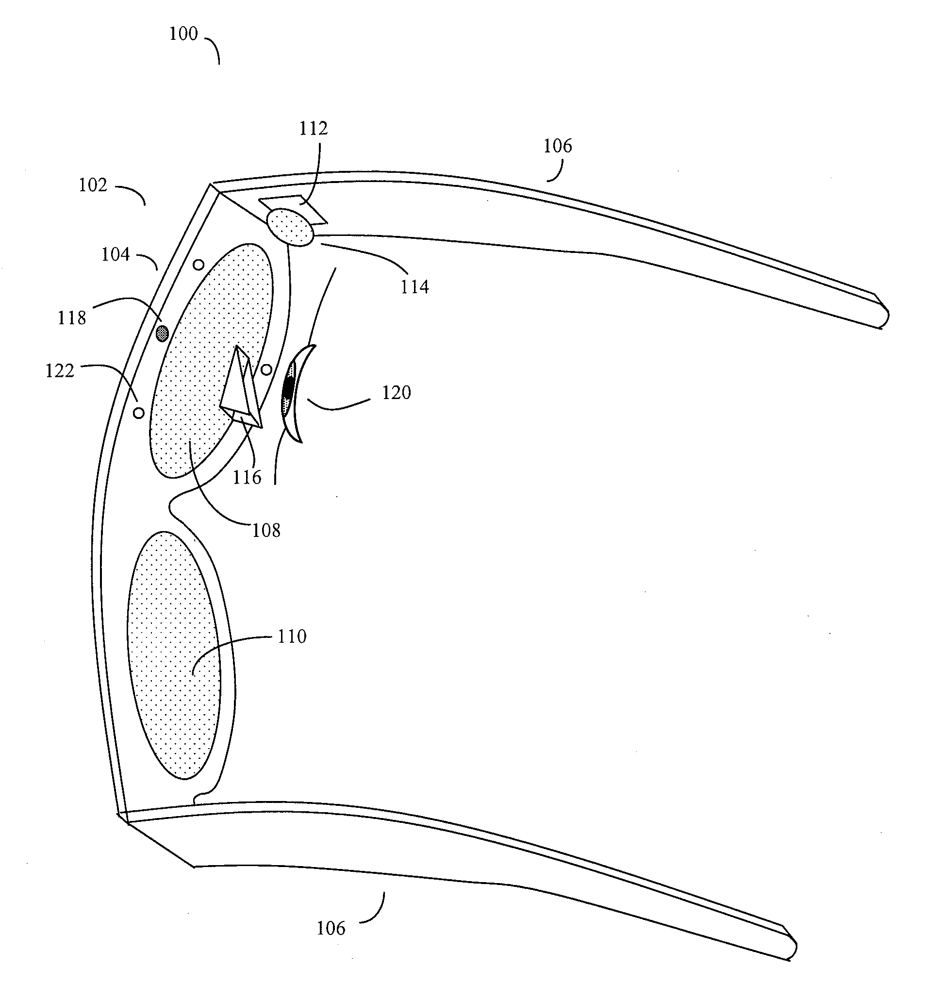 Unitized, Vision-Controlled, Wireless Eyeglass Transceiver