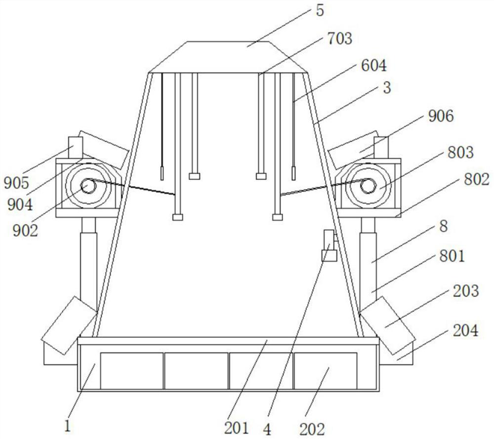 VR parachute simulator equipment