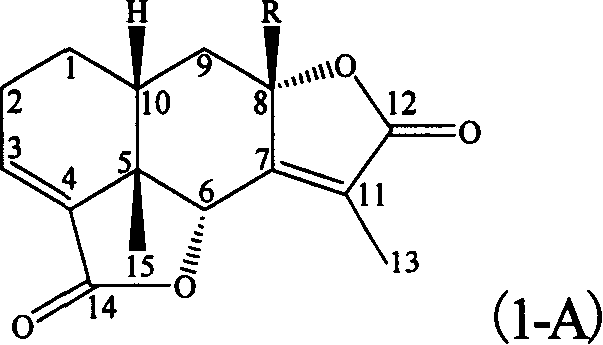 Eremophil dilactone with tumour cell growth inhibiting activity and its use