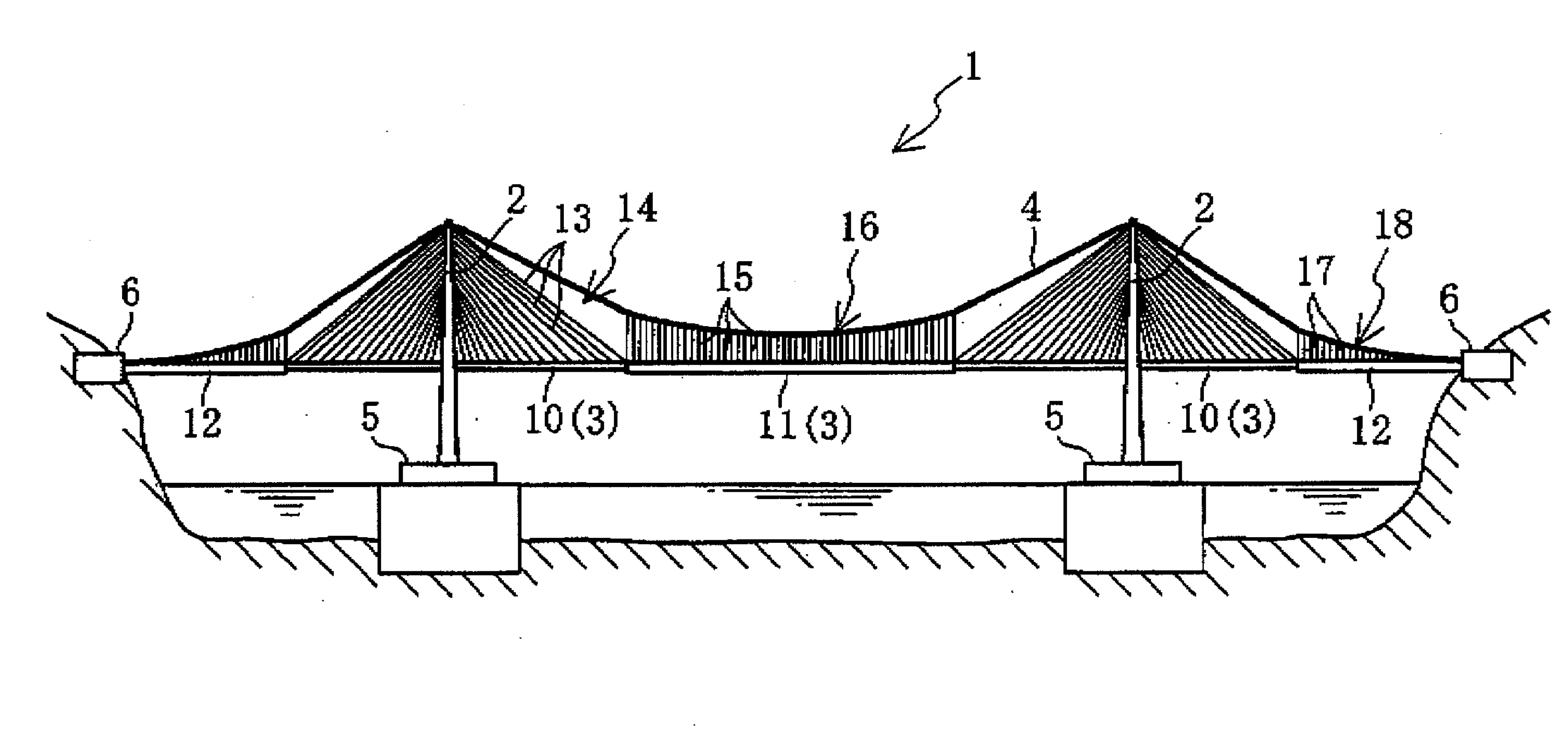 Cable Stayed Suspension Bridge Making Combined Use of One-Box and Two-Box Girders