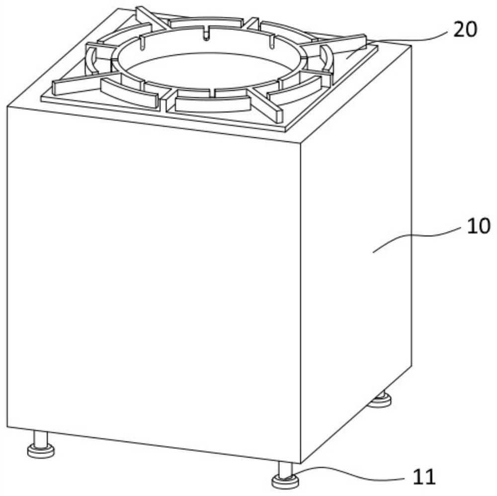 A ground soup stove with overflow fire recovery function and overflow fire recovery method thereof