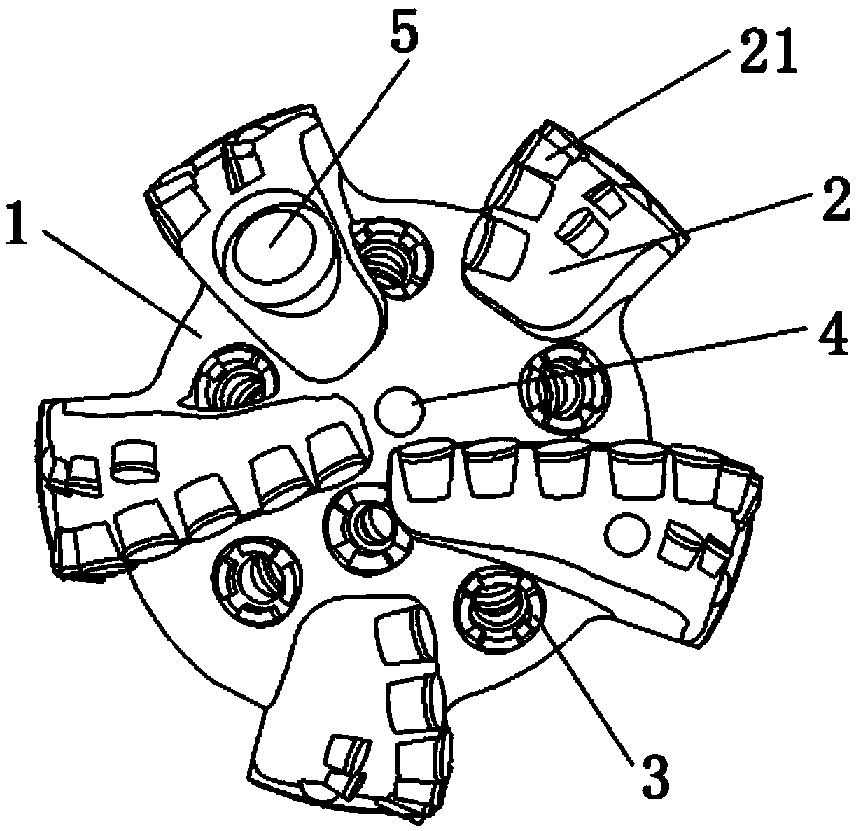 PDCdrill bit for rock breaking by thermal spalling