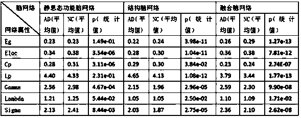 Fusion brain network construction method based on structural connection and functional connection