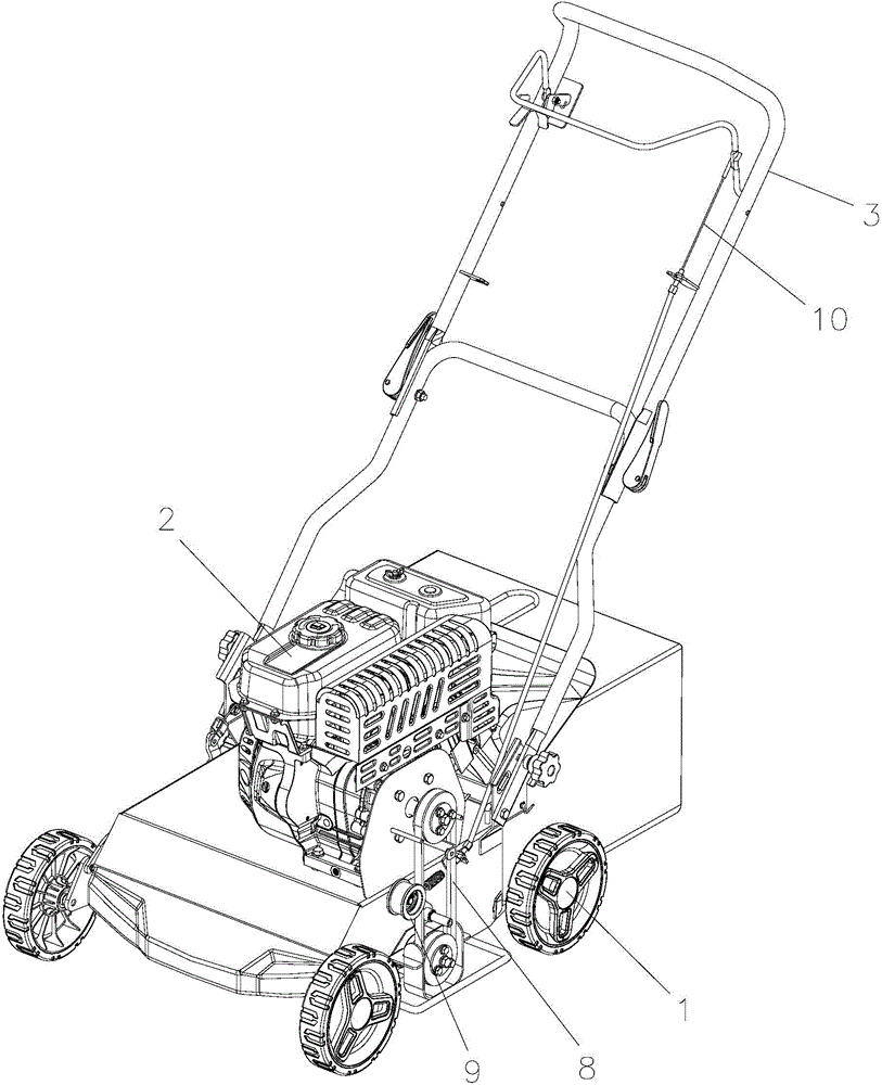 Stable clutch type grass comber