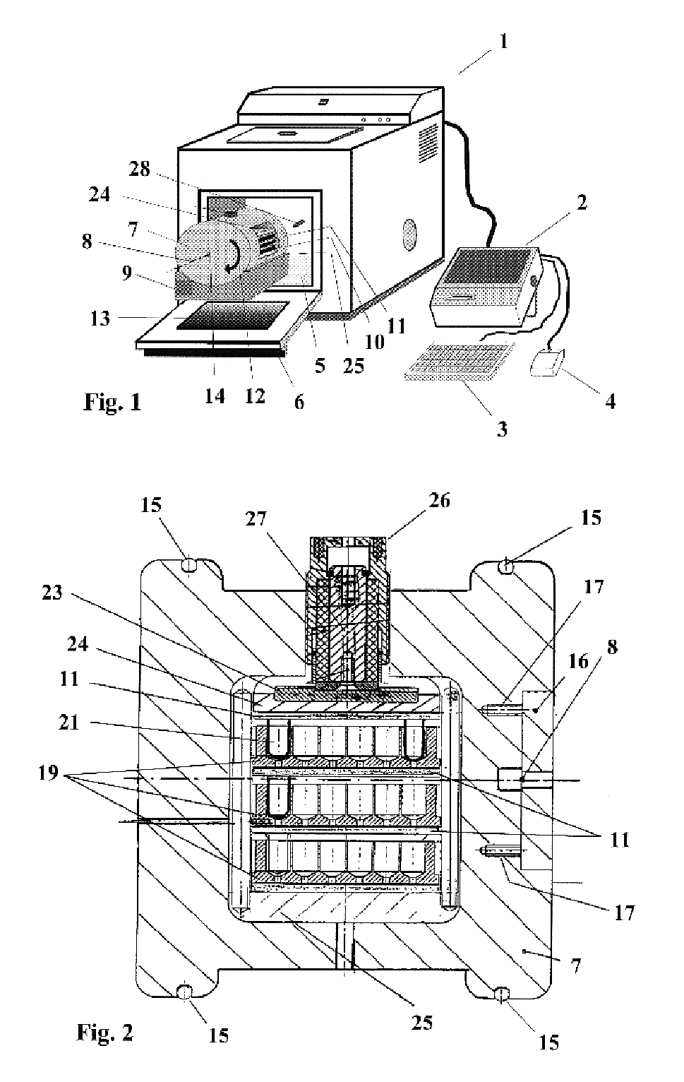 Device for performing multiple chemical reactions and processes in high frequency fields