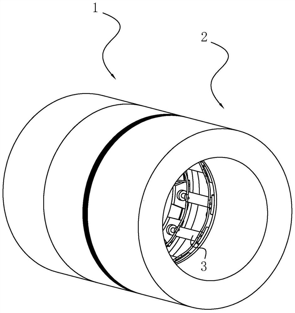 F-shaped reinforced concrete trunk pipe jacking