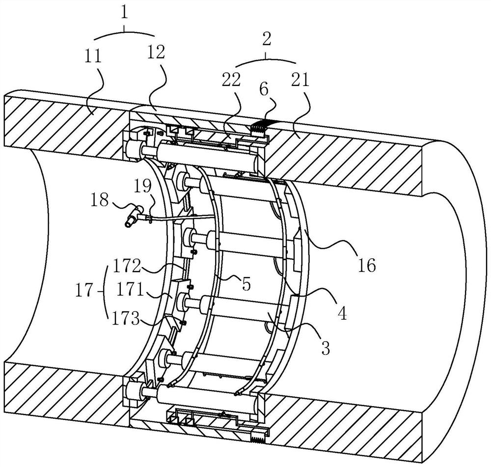 F-shaped reinforced concrete trunk pipe jacking