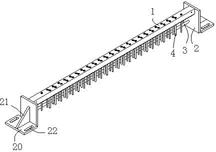 Wire branching comb of thermal shrinkage slim tube irradiation device