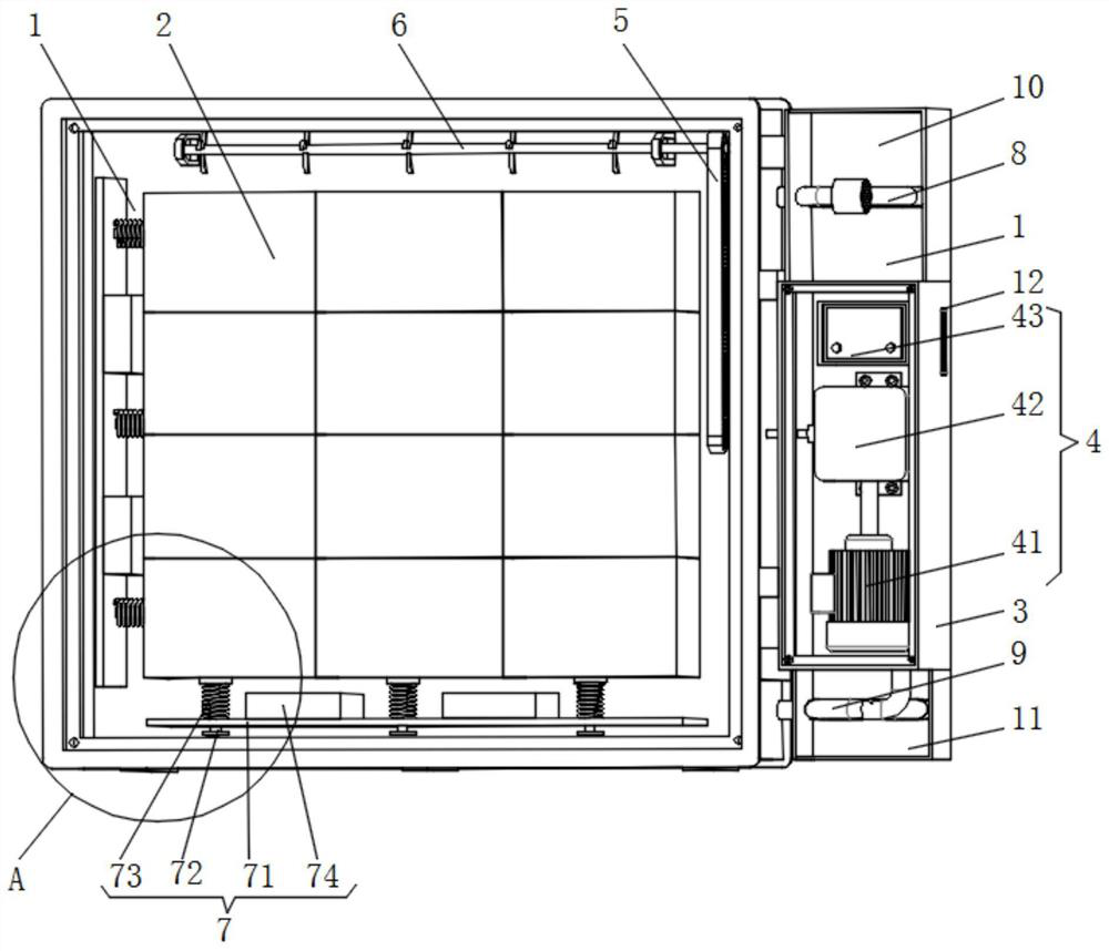 New energy automobile battery protection device facilitating heat dissipation