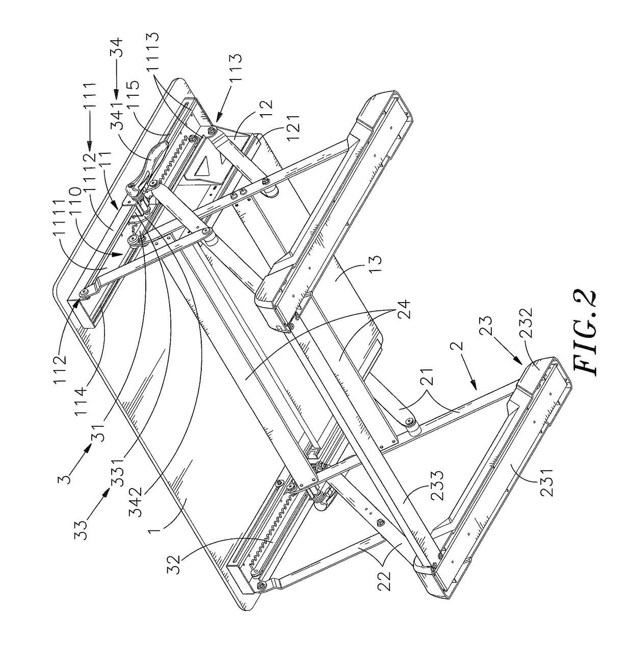 Height-adjustable table