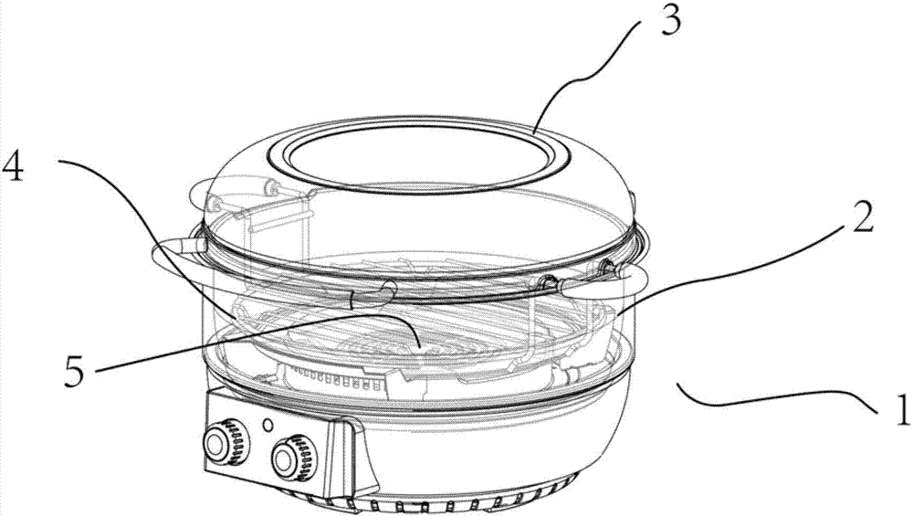 Appliance for baking in heat-convection mode