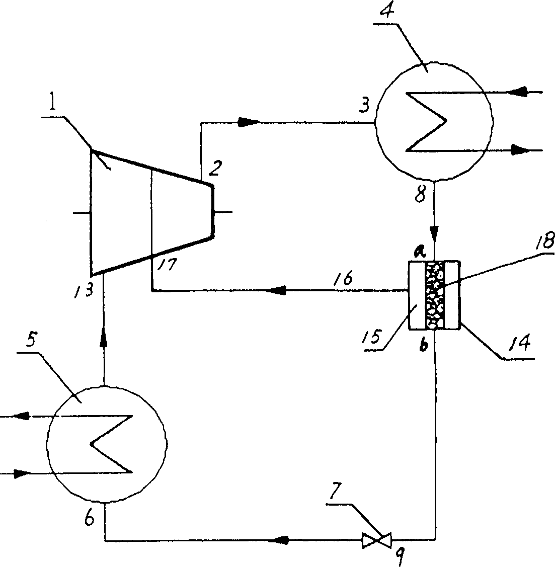 Steam compression type refrigerating economizer system