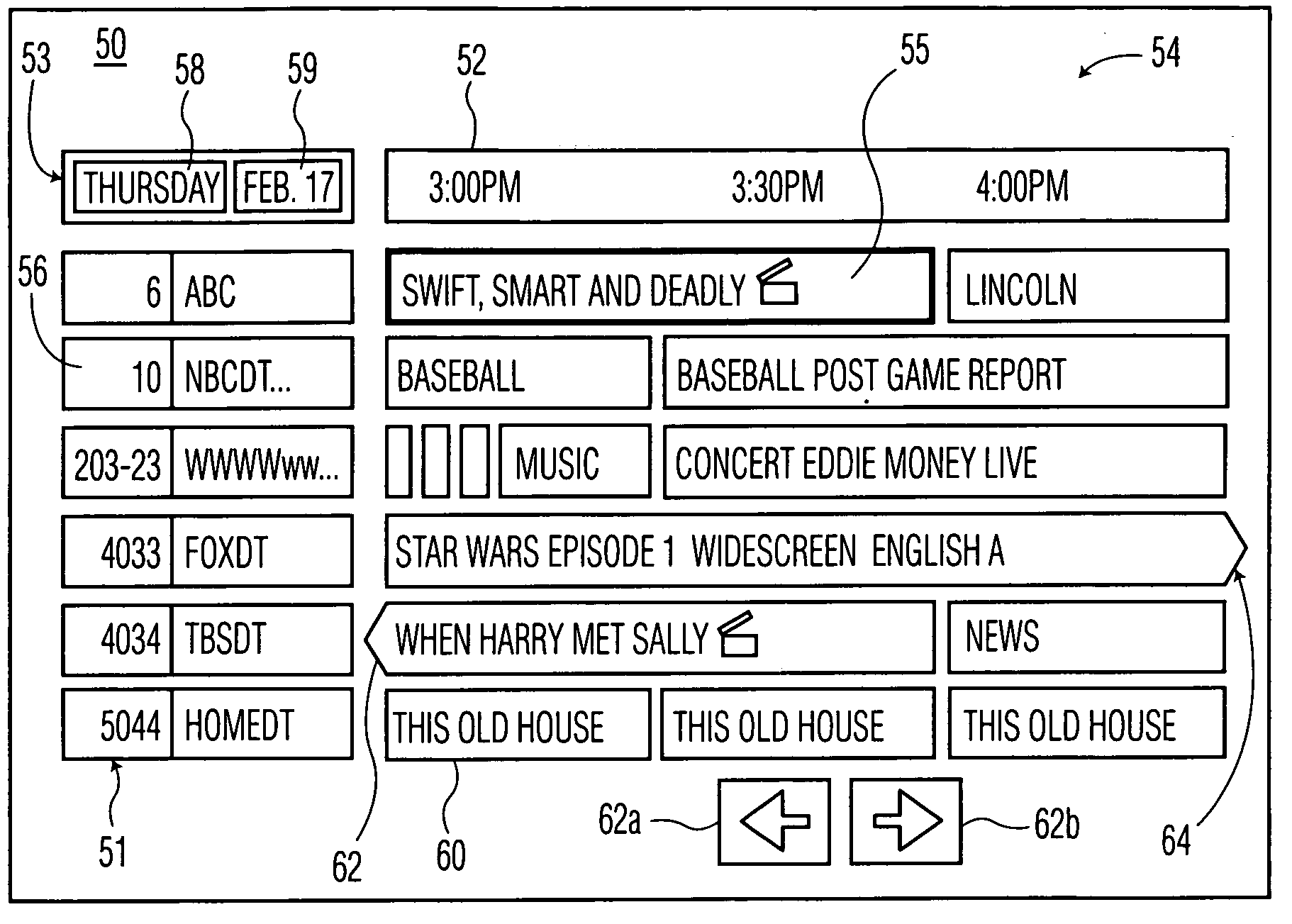 Method and apparatus for rapid access of program guide information