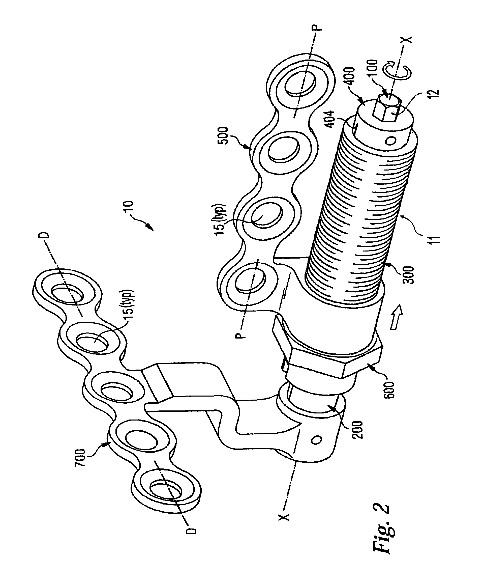 Compact maxillary distractor