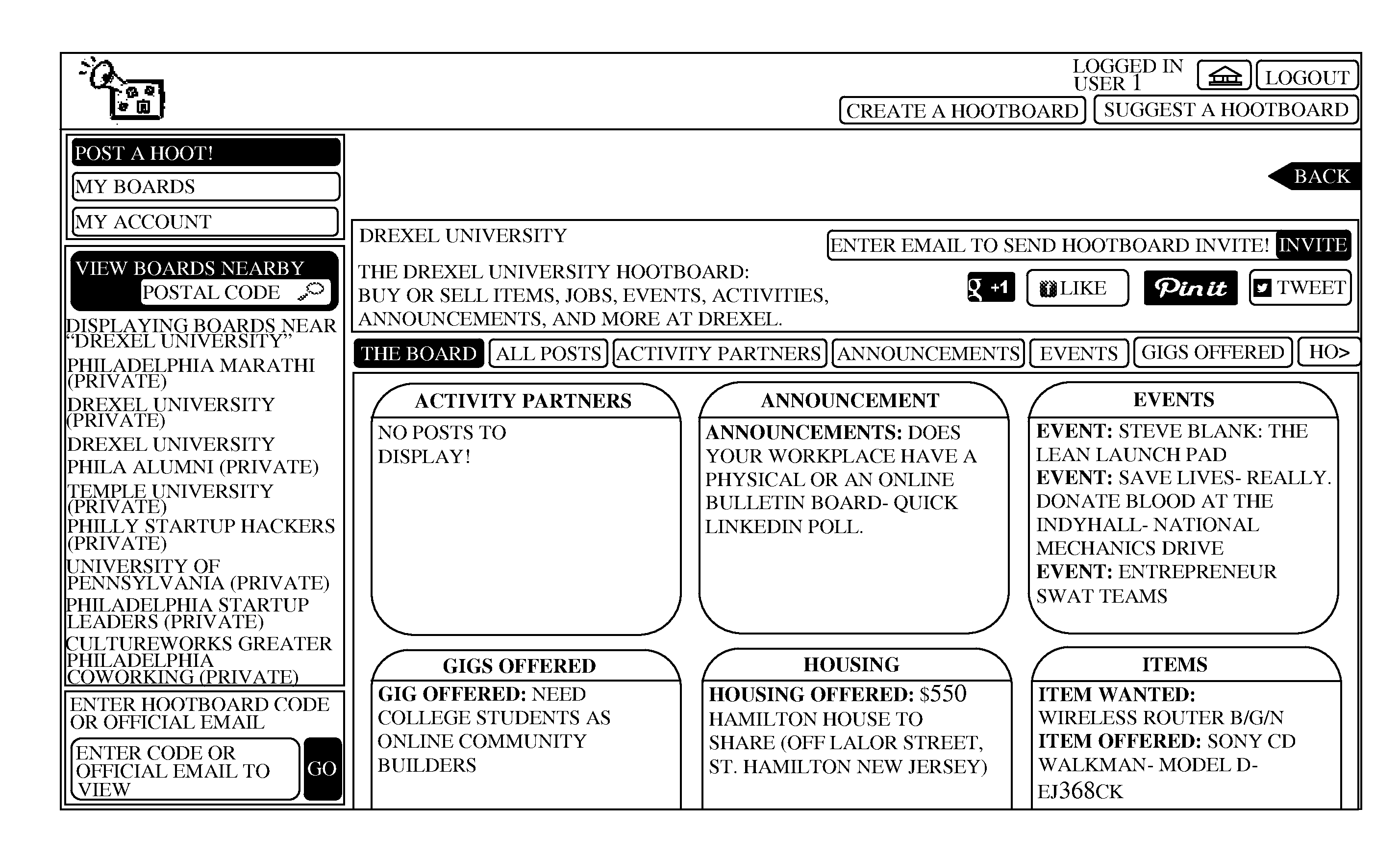 Electronic Community Board Creation And Management System