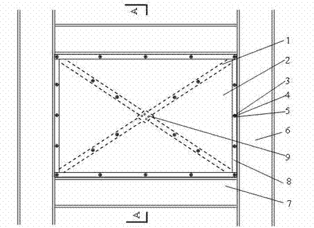 Support double-layer steel plate buckling resisting energy dissipation wall