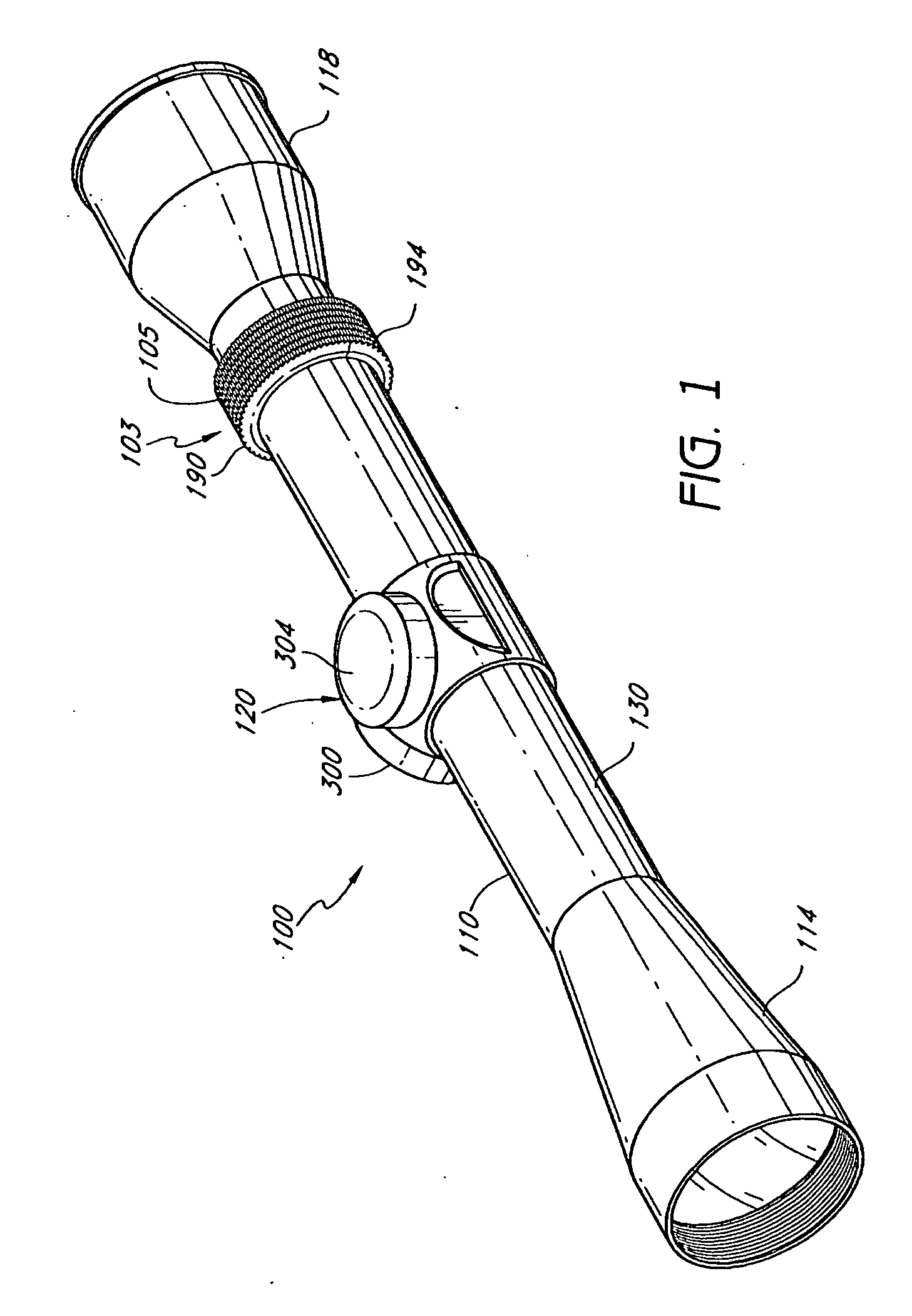 Optical sight with side focus adjustment