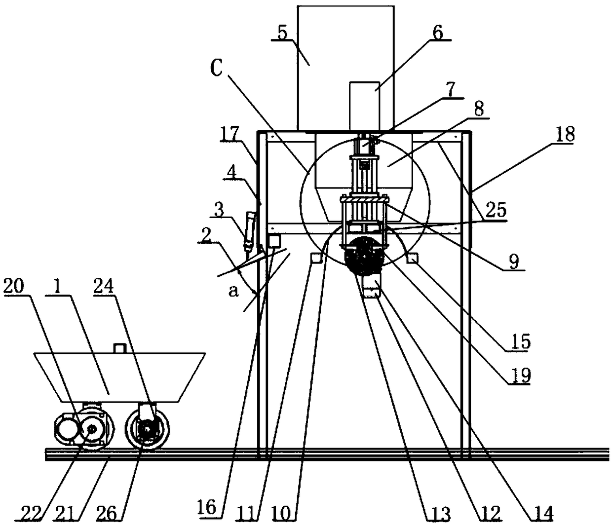 PC component die table cleaning device and working method thereof