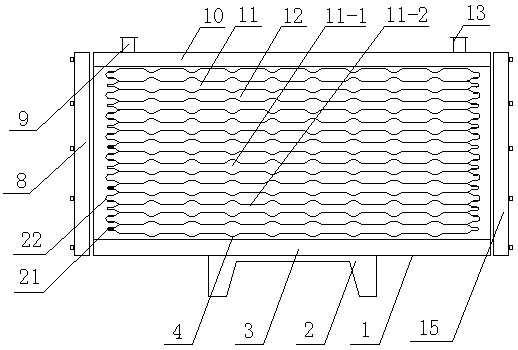 A wide channel plate heat exchanger