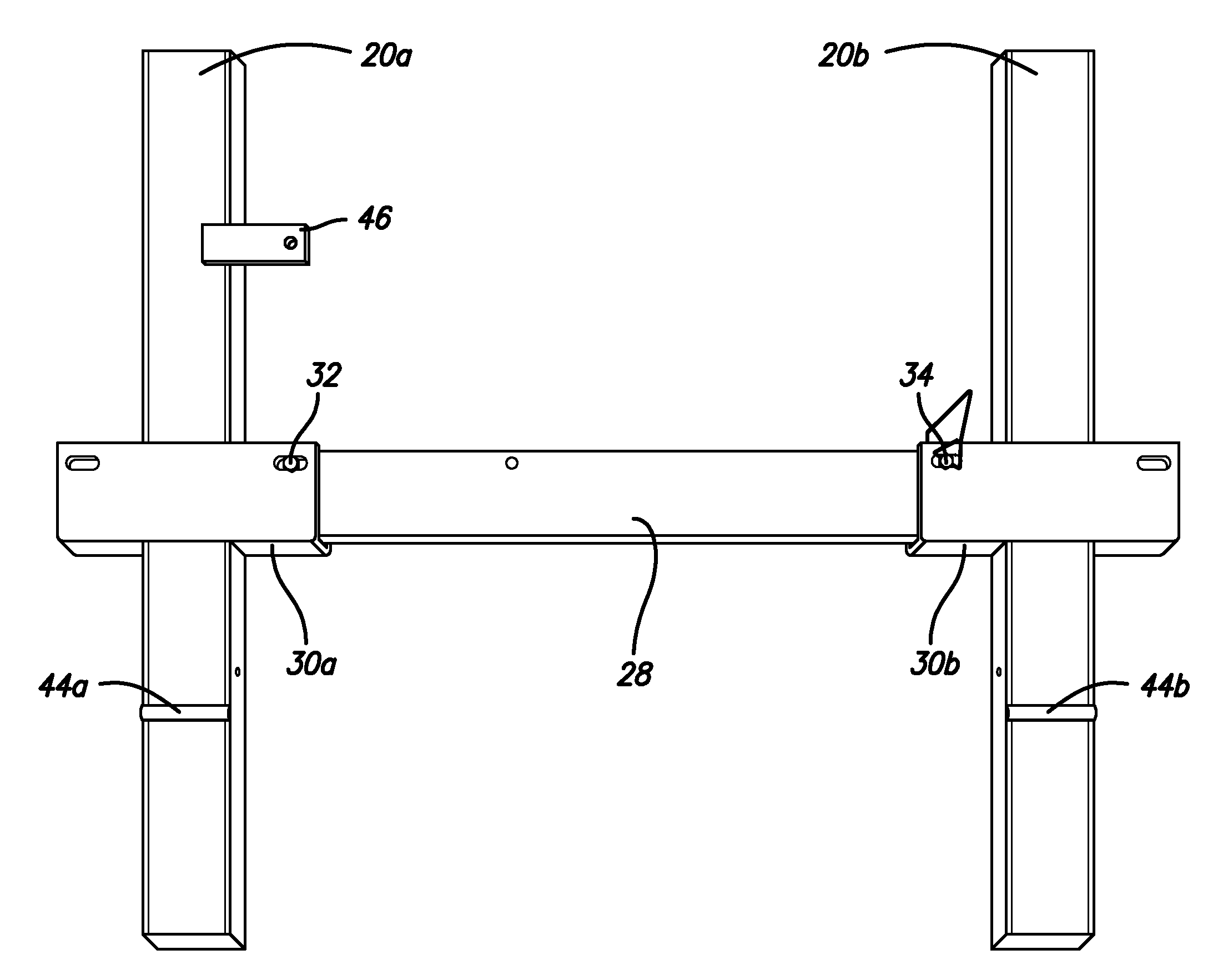 Rail system and method for securing a heavy load to a flat bed truck