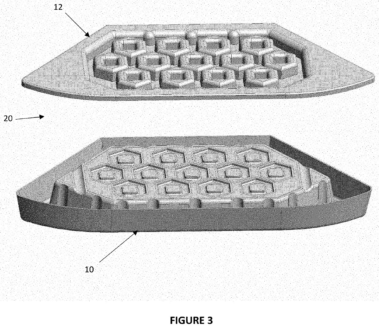 Method and apparatus for creating a kneeler pad using a thermoforming process