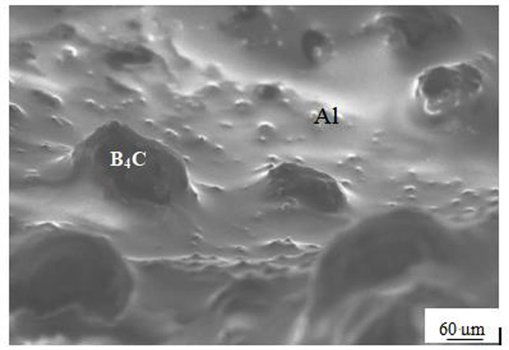 Boron carbide reinforced foamed aluminum composite material and preparation method thereof