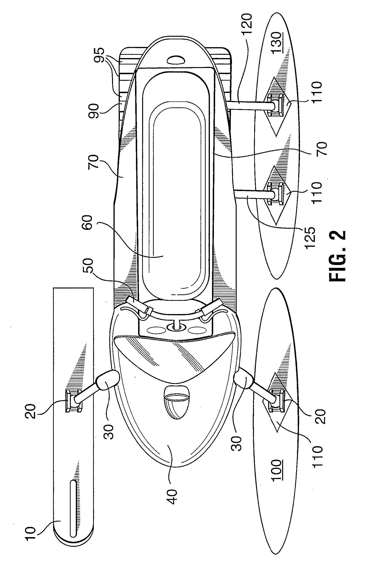 Snowmobile conversion kit for amphibious service