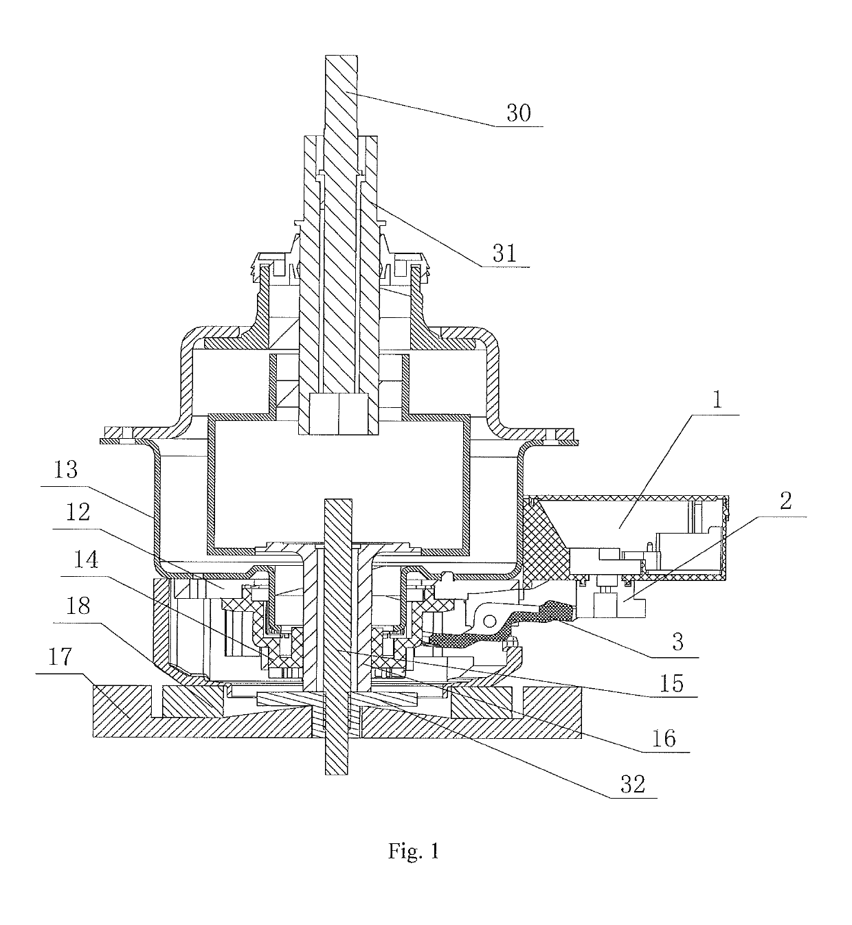 Clutch driving device for deceleration clutch