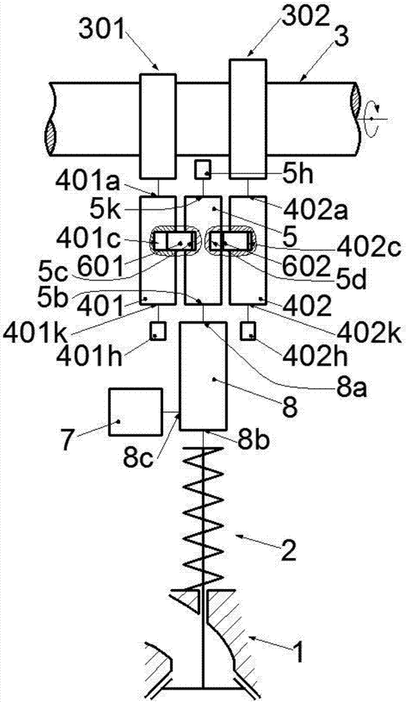 Locking-type multi-mode four-rod variable valve driving system