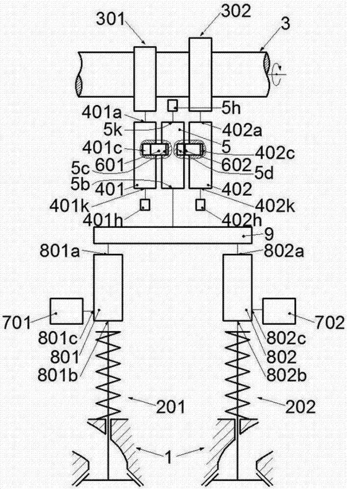 Locking-type multi-mode four-rod variable valve driving system