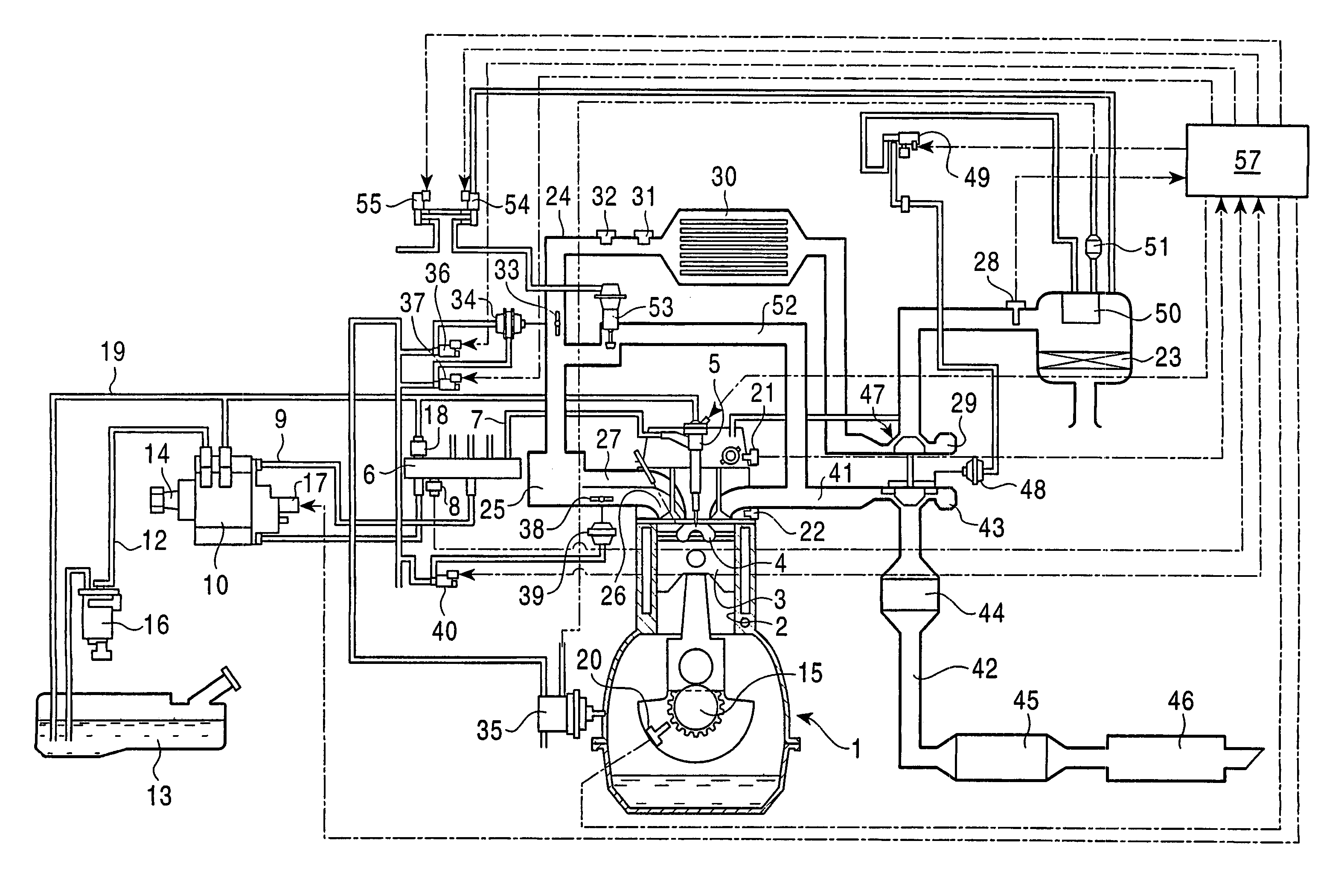 Diesel engine control system and control method