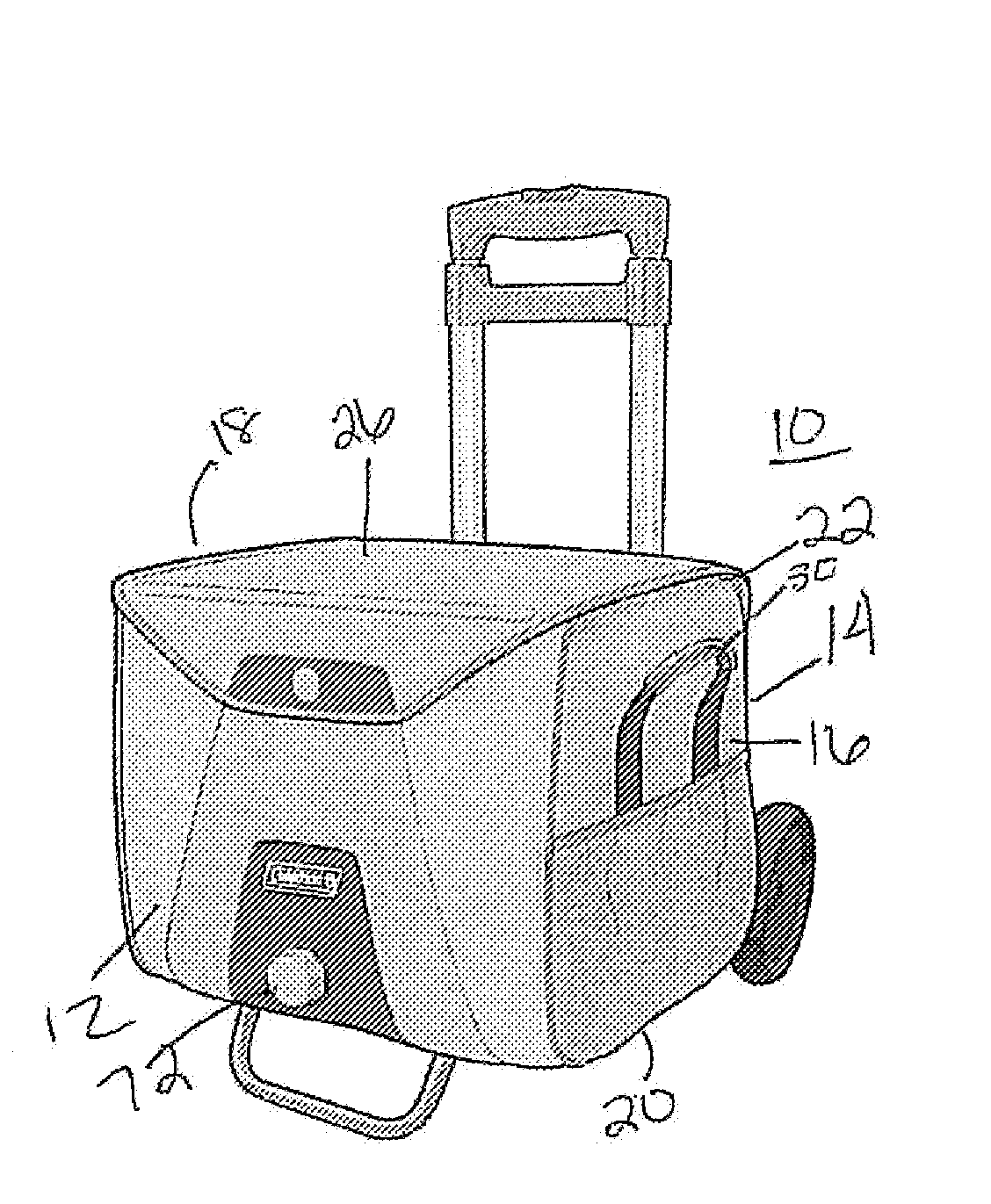 Rigid collapsible liner for insulated container