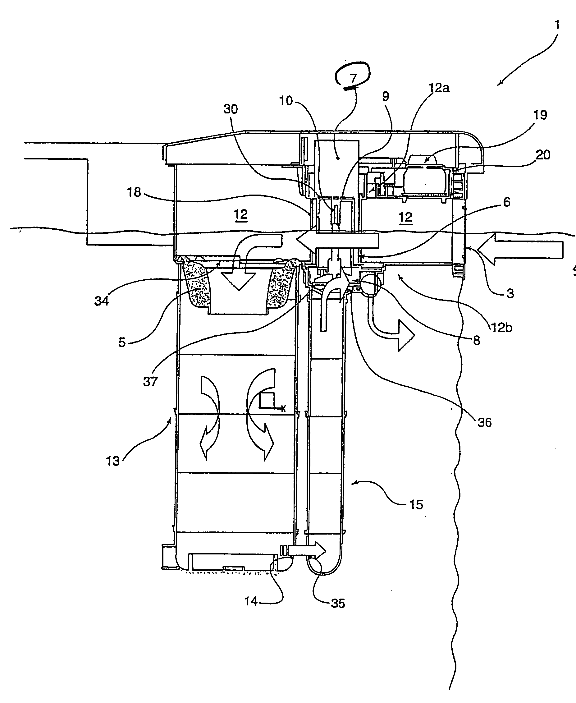 Filtering structure for swimming pool