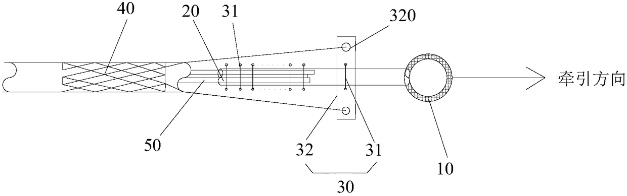 Cable pulling assembly and method for preventing cable stretching